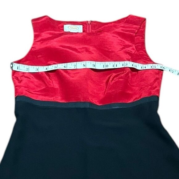 Talbots Taffeta Red And Black Color Block Dress, Size 2P, NWT - Picture 11 of 13
